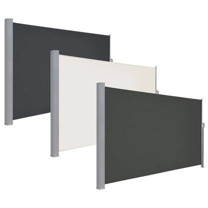 Uitschuifbare Zijwand – Buitenwand – Privacy Scherm – Windscherm – Zonwering – Stevig Gepoedercoat Ijzer – Waterafstotende Polyester Stof