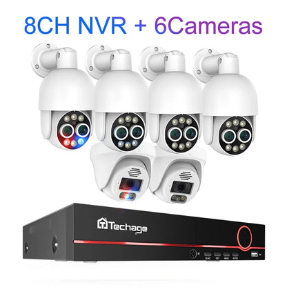 8CH 8MP 4K HD H.265 POE система охранной камеры обнаружения человека наружная внутренняя система видеонаблюдения - QUORE