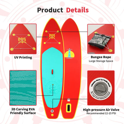 Supboard - Sup - Kajak - Paddle Board - Kayak - 350x87x15CM - Opblaasbaar Stand-Up Sup Board - Ultra-Licht & Draagbaar – Maximale Draagkracht 160KG - Groen