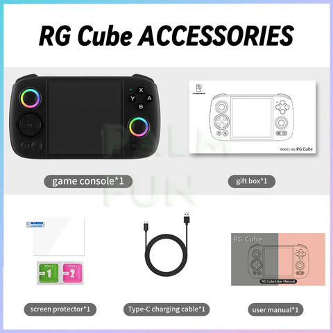 ANBERNIC RG Cube Retro Handheld Game Console 3.95 Inch Touch Screen 720*720 Android 13 Bluetooth WIFI Portable Video Player