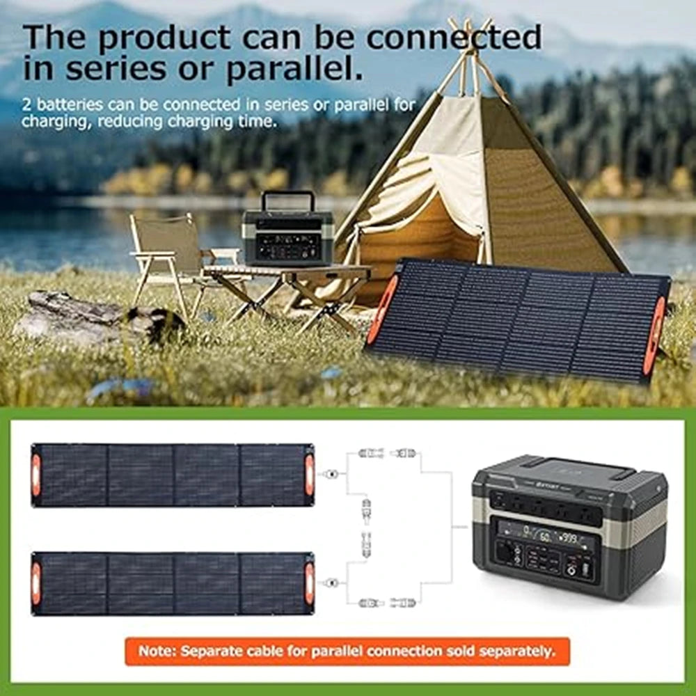 Zonnepaneel – Zonne-energie - Opvouwbaar - Draagbaar – Mobiel Zonnepaneel – 210W  – Waterdicht IP68 – Monokristallijn – Geschikt Voor Outdoor