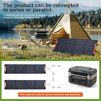 Zonnepaneel – Zonne-energie - Opvouwbaar - Draagbaar – Mobiel Zonnepaneel – 210W  – Waterdicht IP68 – Monokristallijn – Geschikt Voor Outdoor