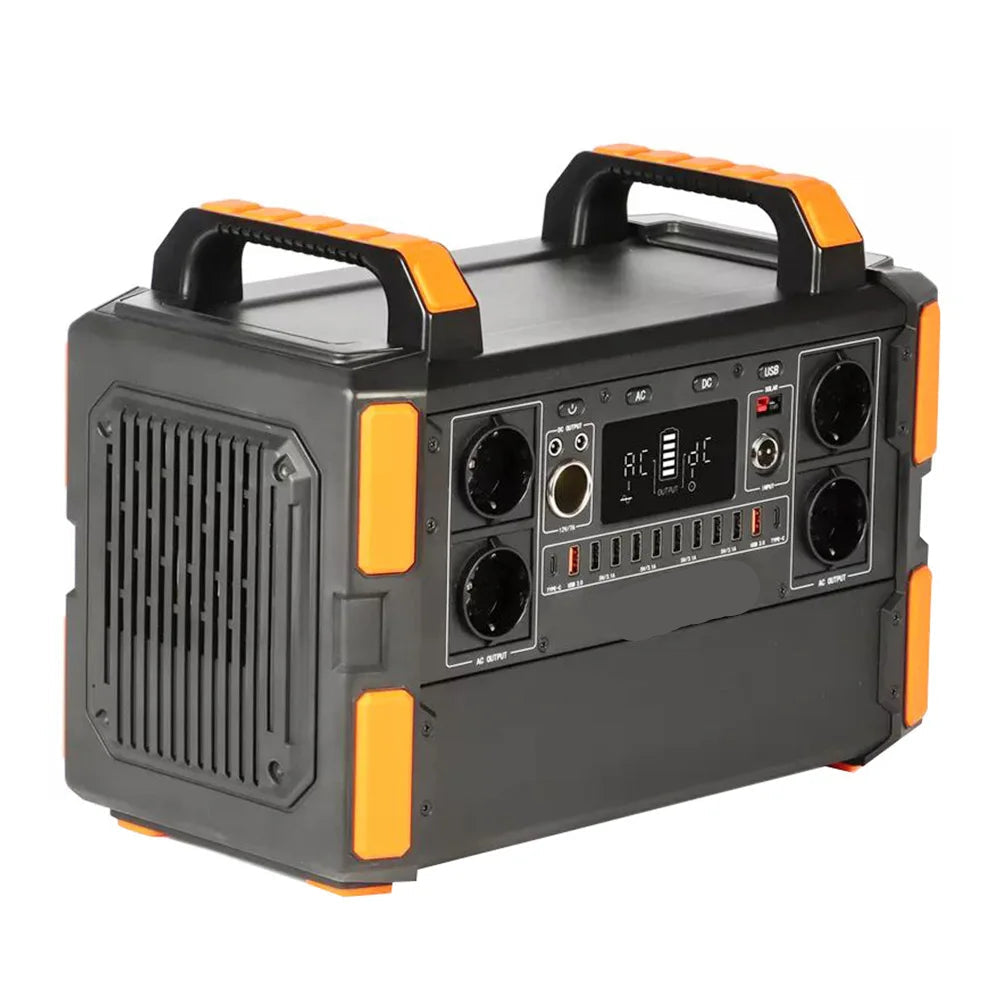 Powerstation – Draagbare Generator – Energiecentrale – Noodstroomvoorziening – Oplaadstation – 1041,6Wh LiFePO4 Batterij – 1000W Pure Sinusgolf Output