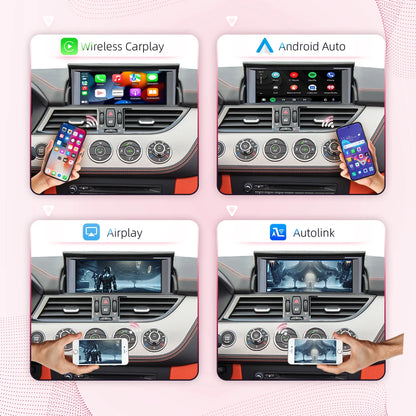 Draadloze CarPlay Module – Android Auto Adapter – Bluetooth Interface – AirPlay Connector – Mirror Link Module – Voor BMW Z4 E89 CIC EVO – Plug & Play Installatie – Automatische Smartphone Verbinding