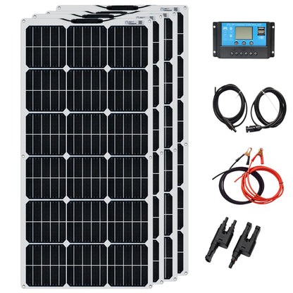 Zonnepaneel - Zonnepanelen - Monokristallijn - 12V - 100W - Zonne-kit - Flexibel - Waterdicht - Lichtgewicht - Voor Caravan - Camper - Boot of Thuisgebruik