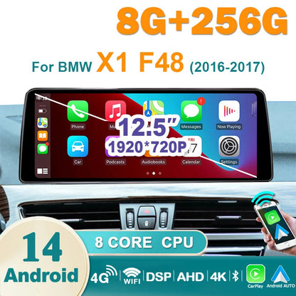 Carplay Autoradio – Multimedia Speler – In-Car Entertainment – Auto Radio – Android Auto – 12,5 Inch Touchscreen – Draadloze Connectiviteit – Android 14 – 4G LTE