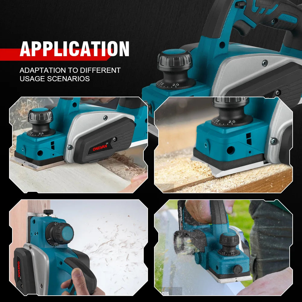 Schaafmachine - Elektrische Schaaf - Parallelgeleider - Opvangzak - Draadloze Elektrische Houtfrees - 30000RPM – Brushless Trimmer - Houtbewerkingsgereedschap - met 2 Accu’s + EU Stekker