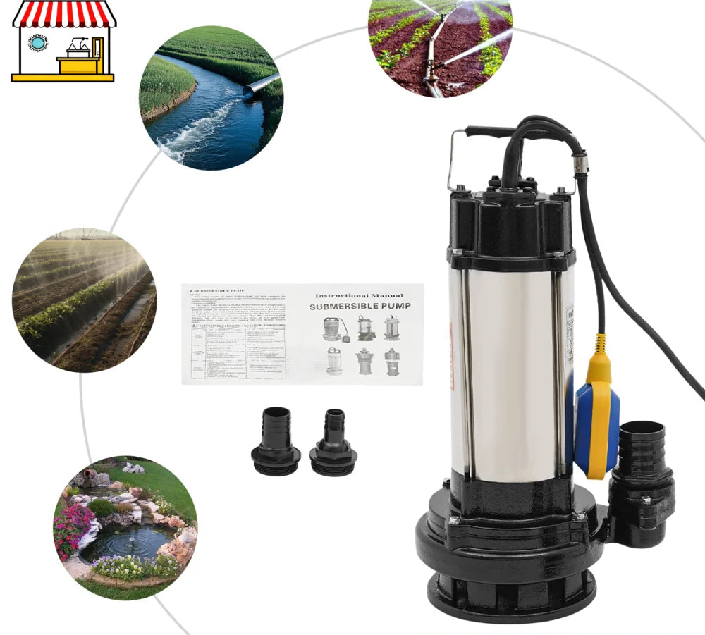 Dompelpomp – Waterpomp – Vuilwaterpomp – Onderwaterpomp – Roestvrij Staal – 1.5 kW – 36 m³/Uur