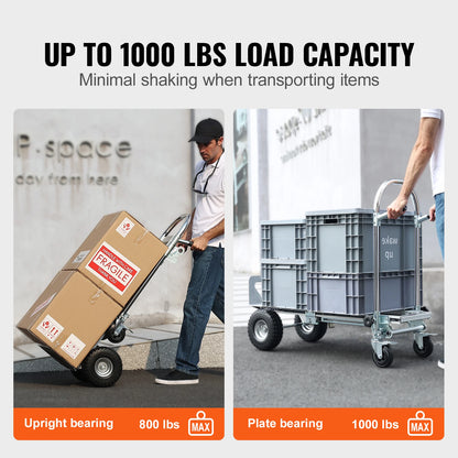 Transportkar – Handkar – Platformkar – Inklapbaar – Lichtgewicht – Aluminium Frame – 454 Kg Lastvermogen
