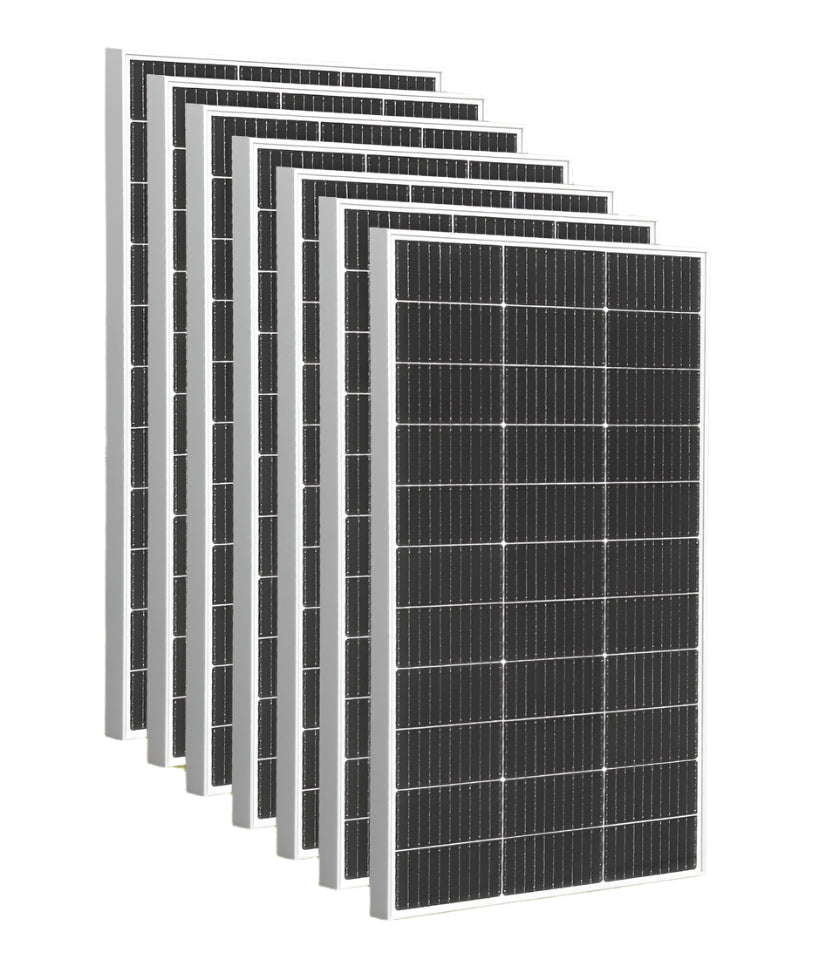Zonnepaneel - Zonnepanelen - Monokristallijne - Waterdicht - met Glas - en Aluminium Frame - Lichtgewicht - 1050W - 7stuk - voor Boot - Camper - Caravan - RV of Tuin
