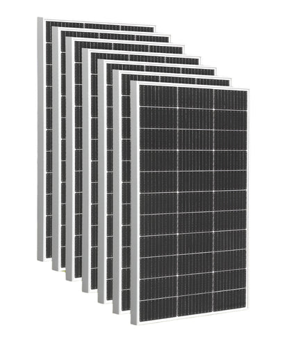 Zonnepaneel - Zonnepanelen - Monokristallijne - Waterdicht - met Glas - en Aluminium Frame - Lichtgewicht - 1050W - 7stuk - voor Boot - Camper - Caravan - RV of Tuin