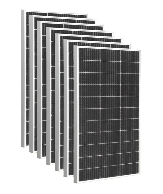 Zonnepaneel - Zonnepanelen - Monokristallijne - Waterdicht - met Glas - en Aluminium Frame - Lichtgewicht - 1050W - 7stuk - voor Boot - Camper - Caravan - RV of Tuin