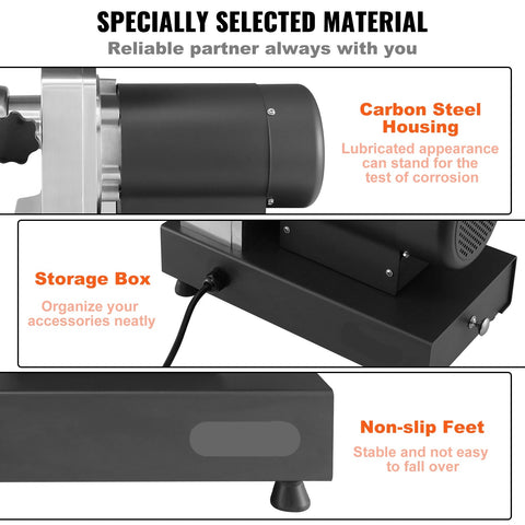 Elektrische Gehaktmolen - Voor alle soorten Vlees - Roestvrij staal - Vleesmolen - Vleesmolens - worstenmaker - Keukenmolenmachine - 500W - 992LBS/h - 190RPM - 60Hz - Koolstofstaal - Zilver/Zwart