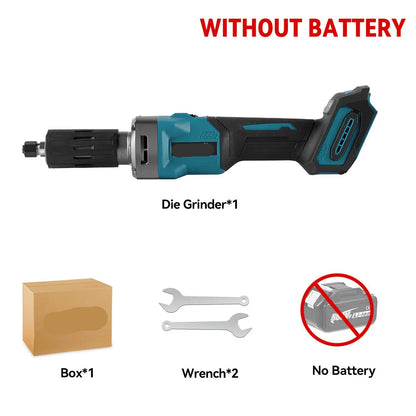 Rechte Slijpmachines - met Brushless - 2000W Draadloze - 35000RPM - 6mm Slijpmachine - 4 Snelheden Variabel -18V - Professionele Slijprotools - voor Graveer - Polijstmachine - Snijden - Zonder Batterij
