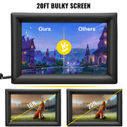 VEVOR Beamer Scherm Opblaasbaar - Beamer 4K Scherm - 5x2 M Scherm - 16ft - Projector Scherm - Groot Scherm - Beamer Doek - Beamer Oprolbaar Scherm - Projectie Scherm - QUORE