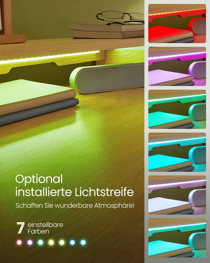 Elektrisch Sta-bureau - Hefbureau - Hoektafel - Monitorstandaard - Verstelbaar - met USB-oplaadpoort - voor Thuiskantoor - 50dB - 60 x 140 x 72-120 cm - Wit