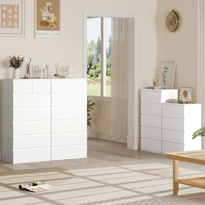 Getone Chest of Drawers Bedroom, Tall Chest of Drawers with 7 Drawers, Bedroom Furniture Storage Cupboard Cabinet  Bedroom Dresser, for Living Room Hallway 60x40x119cm - QUORE