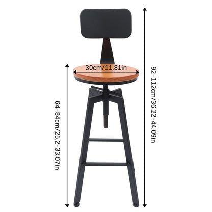 Barkruk Set van 2 - Eetkamerstoelen - Barkruk - Kleine Stoel - Barstoel - Zwart