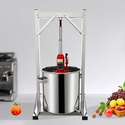 Hydraulische Juice Pers – Fruit Pers – Sap Pers – Wijn Pers – Puree Pers – 22 Liter Capaciteit – 3 Ton Drukvermogen