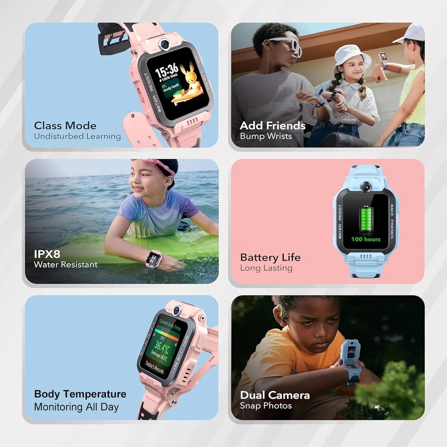 imoo Watch Phone Z7 Kids Smartwatch GPS Smart Watch with SIM 4G HD Video and Voice Call  IPX8 waterproof Global Version - QUORE