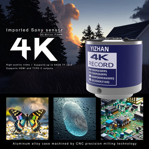 Microscoop - Soldeermicroscoop - Bresser Microscoop - Microscoop Digitaal - Vergroting - Digitale Microscoop - 4K- Met USB-C HDMI Poort Voor PCB Soldeer Reparatie