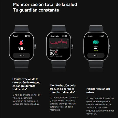 Xiaomi Redmi Watch 4 - Smartwatch - Xiaomi Smartwatch - Smartwatches - Bluetooth Phone Call, Blood Oxygen Heart Rate Stress Monitoring - 1.97” AMOLED 390×450 pixel - Silver Gray