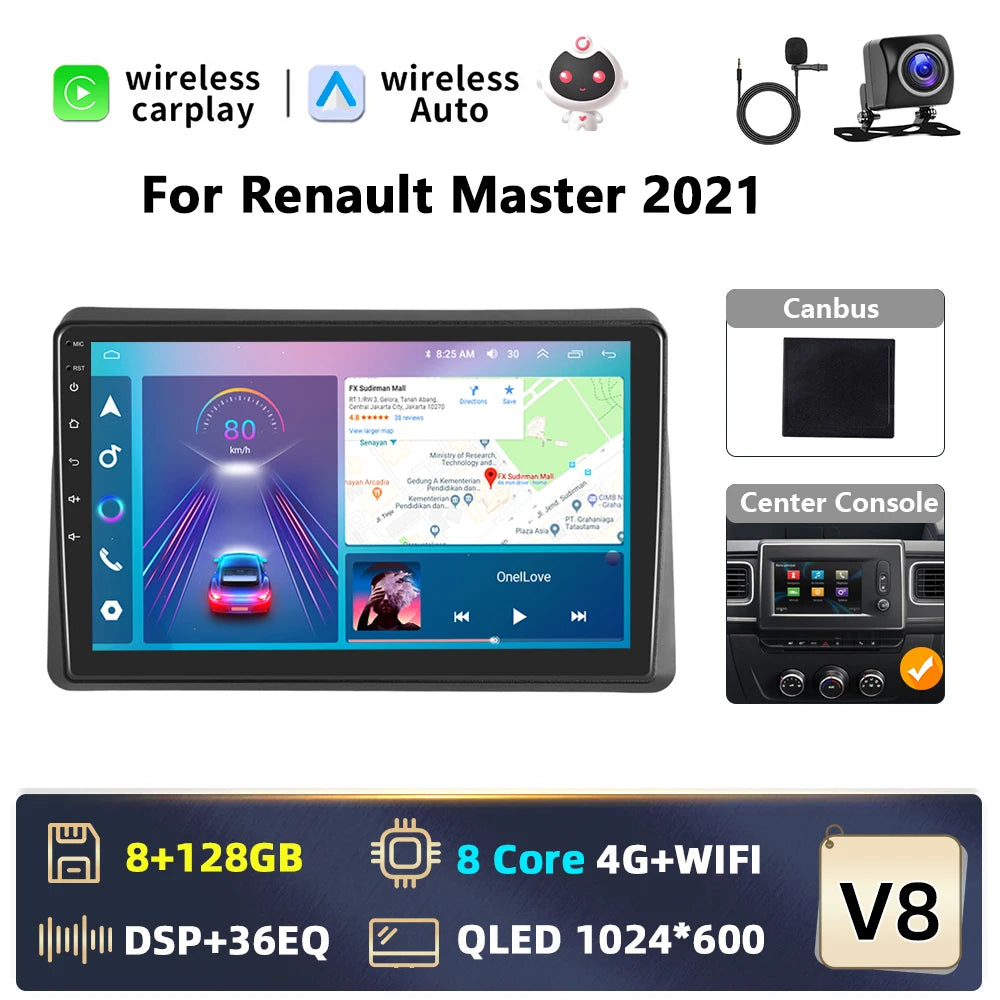 10.1" Android 2DIN Autoradio – Multimedia Speler – Navigatiesysteem – Bluetooth Radio – CarPlay Auto – Groot HD Touchscreen – Ingebouwde GPS & Wifi
