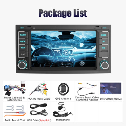 ESSGOO Android 15 Carplay Car Radio For Volkswagen  VW Touareg Transporter T5 Multivan Car Radio Multimedia Player GPS WiFi RDS