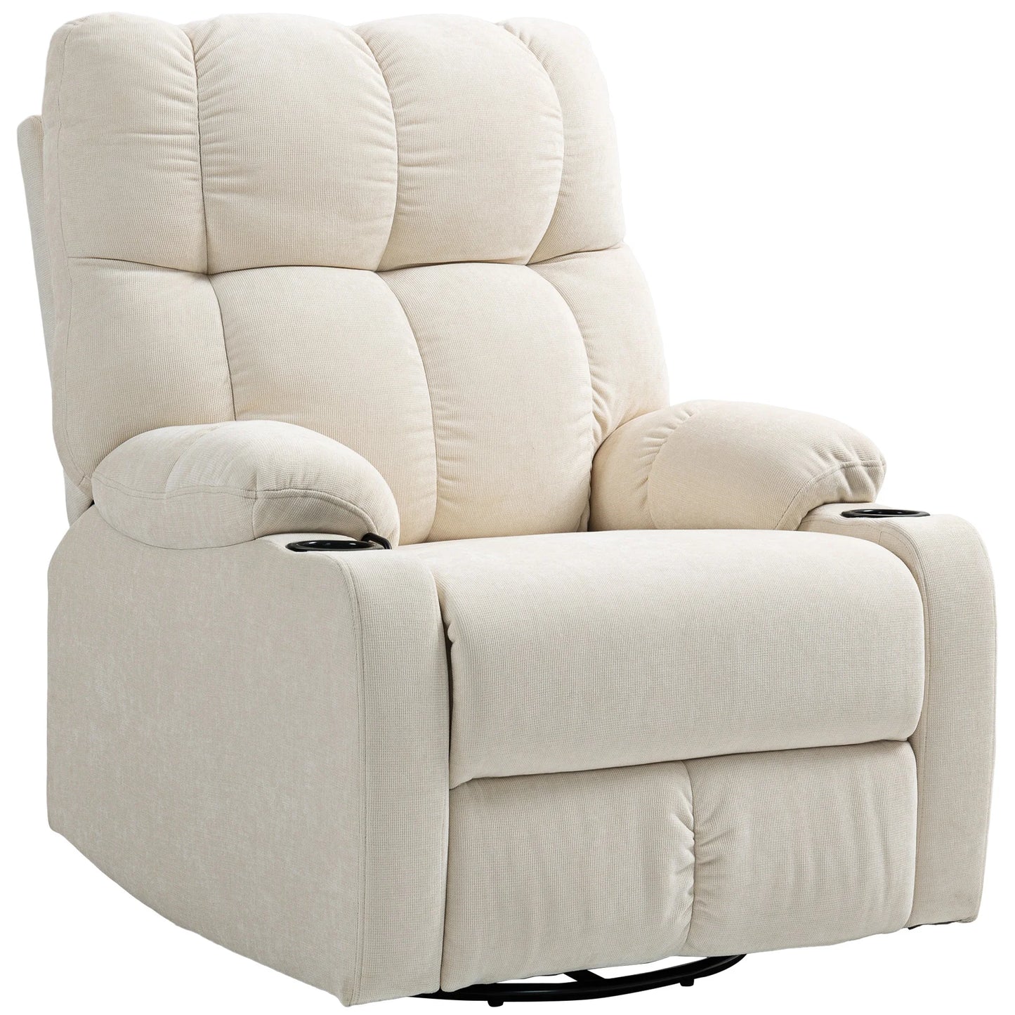 Tv-Fauteuil – Relaxstoel – Draaifauteuil – Schommelstoel – Zitfauteuil – Verstelbare Rugleuning – Uitklapbare Voetsteun