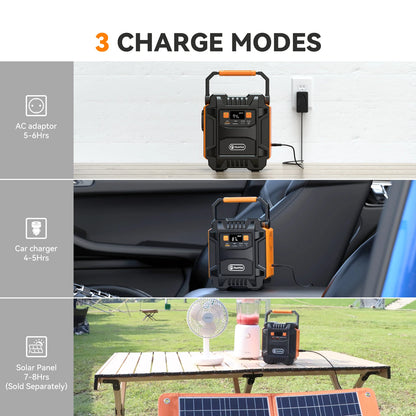 Powerstation – Draagbare Accu – Mobiele Energiebron – Camping Generator – Lichtgewicht – 151Wh Lithium-Ion – 200W Continu Vermogen