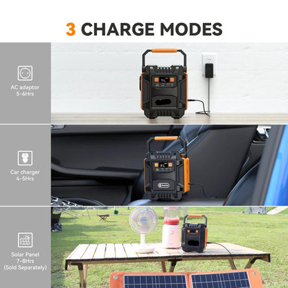 Draagbare Powerstation – Mobiele Energiecentrale – Noodstroomvoorziening – Camping Accu – 172,8 Wh Capaciteit – 200W Continu Vermogen