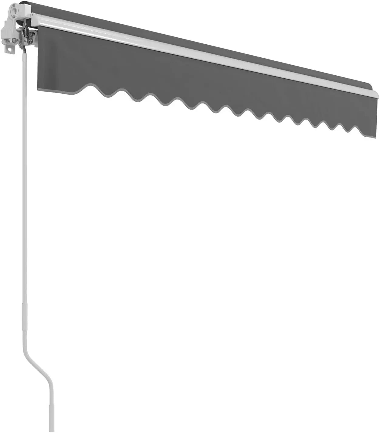 Luifel Zonnescherm - Terrasscherm - Zonneluifel - Handmatig - Uitschuifbaar - 300x250cm – Grijs Zonnescherm met UV50+ Bescherming – Vouwbaar en Weerbestendig