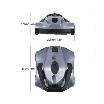 Zwembadstofzuigers - Zwembadrobot - Automatische en Draadloos Zwembadreiniger - voor Vlakke Grondzwembaden - 5200 mAh - 28W - 11V - 33 x 29 x 17 cm - Donkergrijs