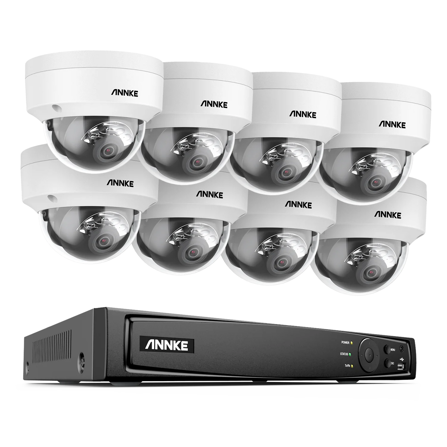 Beveiligingscamera Set – CCTV Camera Systeem – IP Camera Set – 4K Beveiliging – NVR Systeem – 8 Kanaals Met 8 Camera’s – 4K Ultra HD Beelden – PoE Installatie