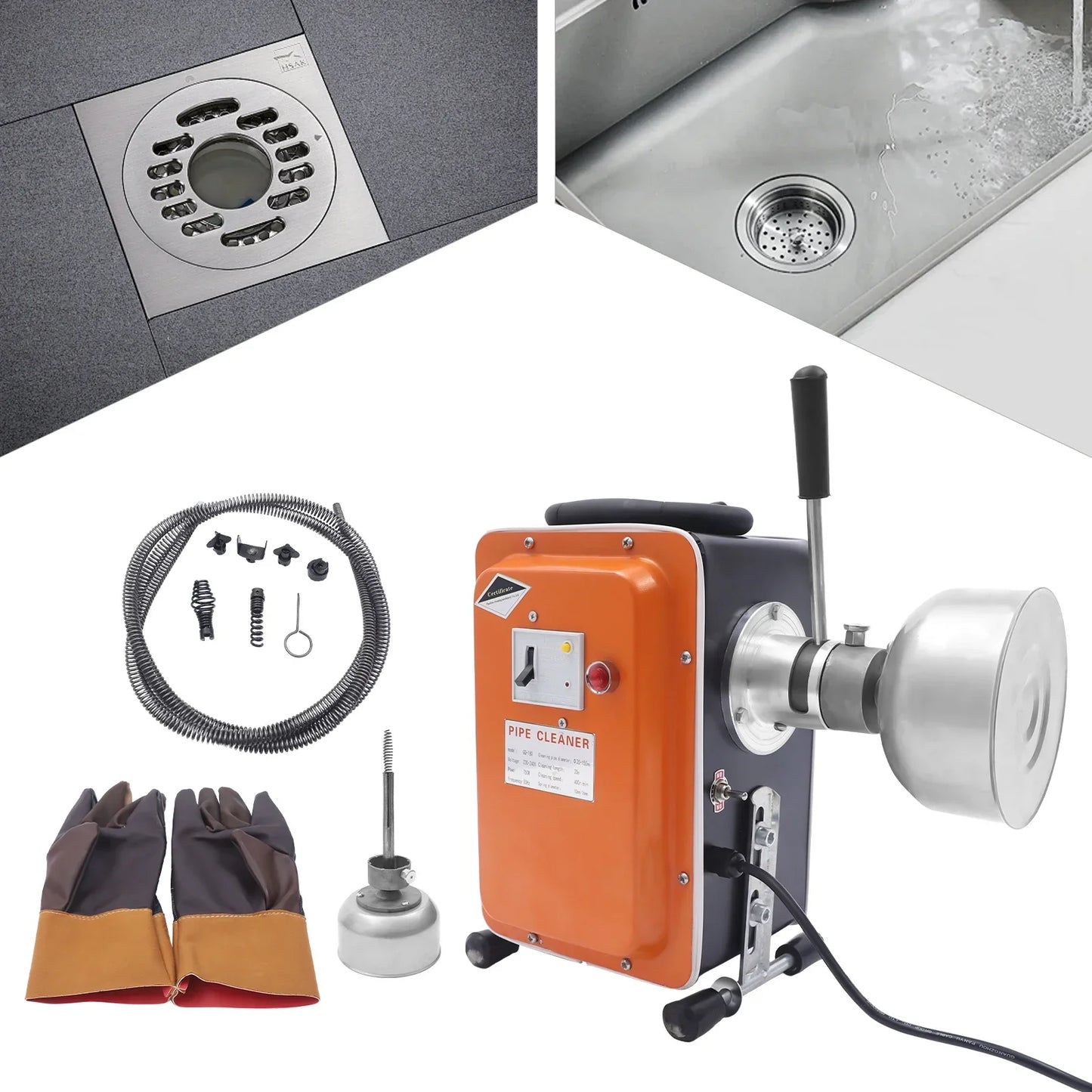 Ontstopper – Rioolontstopper – Gootsteenontstopper – Toiletontstopper – Plopper – 750W Krachtige Motor – Robuust IJzer Ontwerp