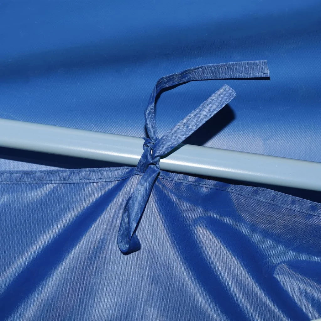 Partytent – Tuinpaviljoen – Ontvangsttent – Opvouwbare Tent – Markt Tent – 3x9 Meter – Waterdicht Oxford Polyester – Staal Frame - Blauw