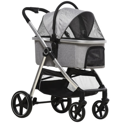 Hondenwagen – Hondentrolley – Hondenbuggy – Dierenwagen – 2-In-1 Design – Stevige Metalen Constructie