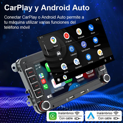 Multimedia car radio with GPS Android player Universal, Carplay, Wifi, for Volkswagen Golf 5, 6, Polo, Passat B6, B7, CC, Skoda