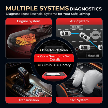 OBDII Diagnosetool – Auto Scanner – Foutcode Lezer – Reset Tool – 5-Inch Touchscreen – Levenslange Updates - QUORE