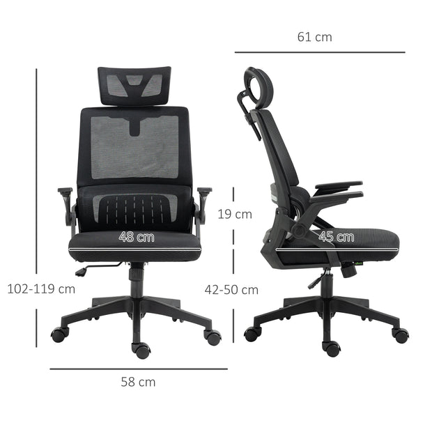Ergonomische Bureaustoel - Bureaustoelen - Voor Volwassenen - Kantoorstoel - Verstelbare Bureaustoel  - Bureau Stoel Gaming - Verstelbaar - Draaibaar - Mesh-stof - Gamestoel - 58X61X102-119 Cm.
