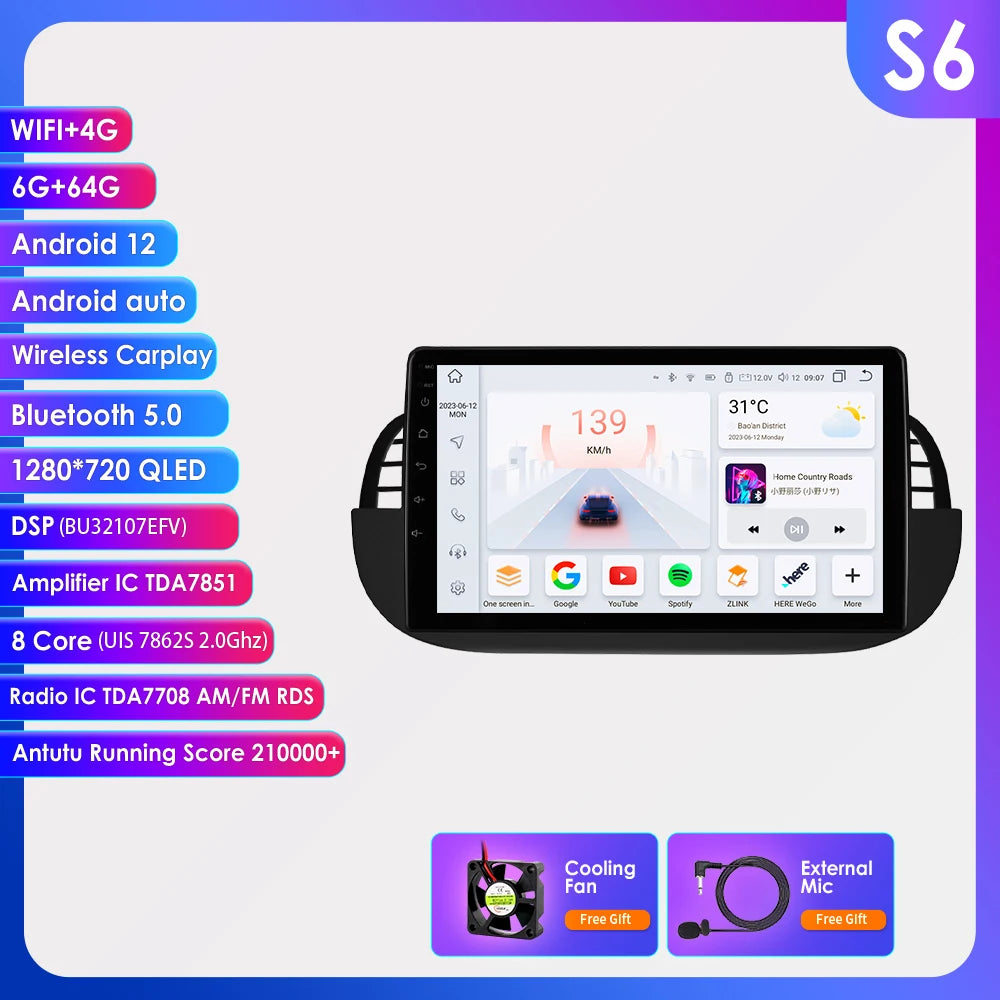 9 Inch Android Car Radio – Autoradio Multimedia Stereosysteem Navigatie Unit – Double Din Touchscreen – Android Auto Draadloos CarPlay – GPS Ingebouwd – 4G Wifi Bluetooth