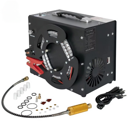 Luchtcompressor - Draagbare Luchtcompressor - Airpress Compressor - 300Bar - 4500Psi PCP - 110V - met Auto-stop Hogedrukcompressor - 12v Auto-voeding voor Geweer