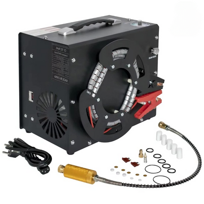 Luchtcompressor - Draagbare Luchtcompressor - Airpress Compressor - 300Bar - 4500Psi PCP - 220V - met Auto-stop Hogedrukcompressor - 12v Auto-voeding voor Geweer - QUORE
