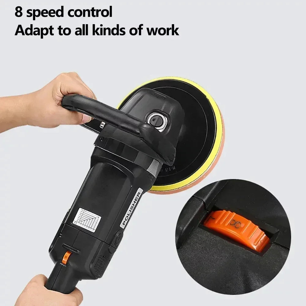 Autopolijstmachine – Polijstmachine – Poetsmachine Auto – Poliermachine – Polijstset – 1250W Krachtige Motor – 180mm Polijstschijf