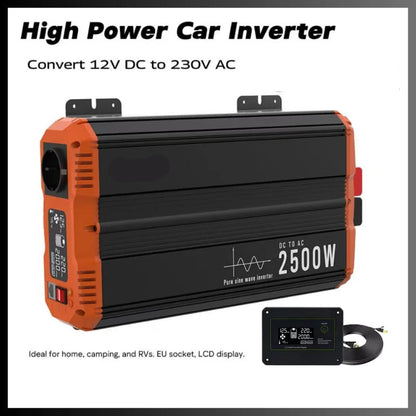 Zuivere Sinusomvormer – Sinus Inverter – Zuivere Golf Omvormer – 12V 24V 48V – 2000W Continu Vermogen – Aluminium Behuizing