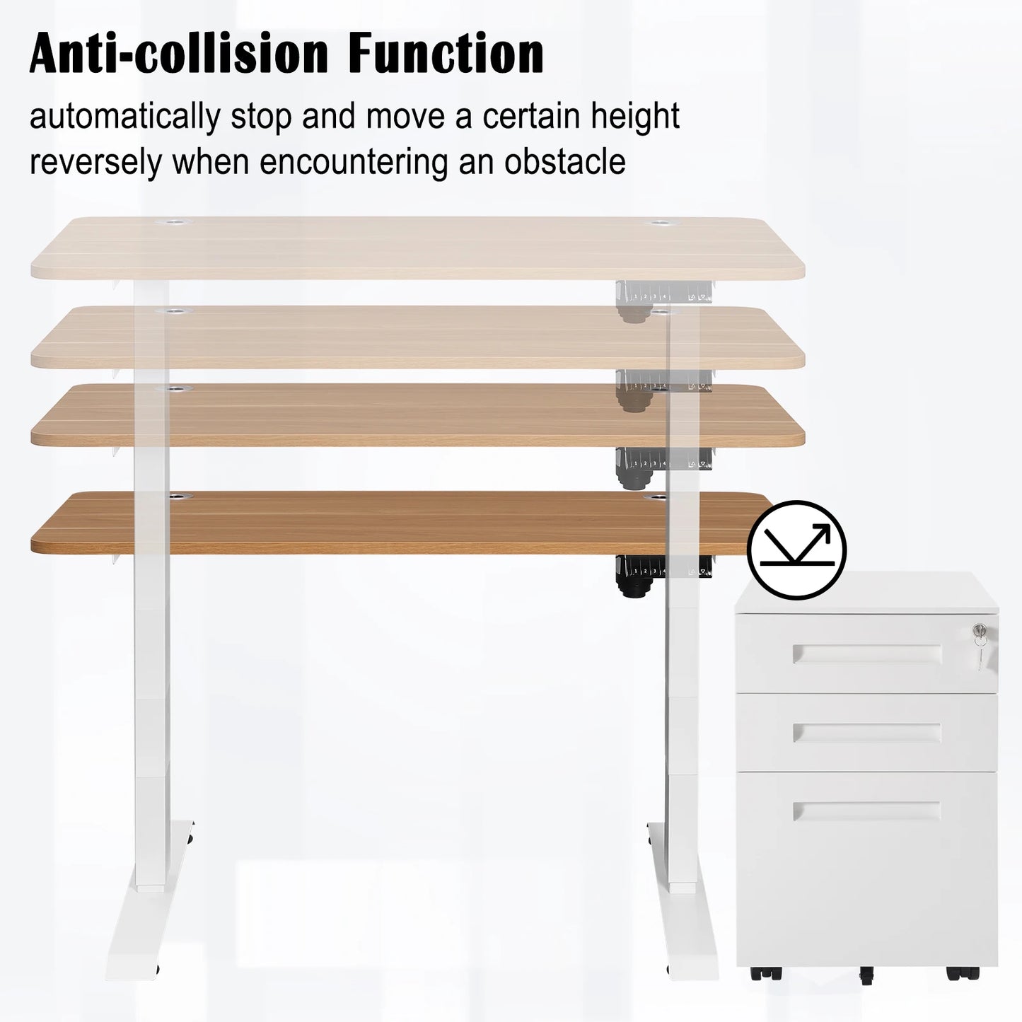 Elektrisch Gaming Bureau - Kantoor - Bureau - Hoogte Verstelbaar - 120x60cm - 4 Geheugeninstellingen - Stalen Frame - 120 x 60 x 1.8 cm
