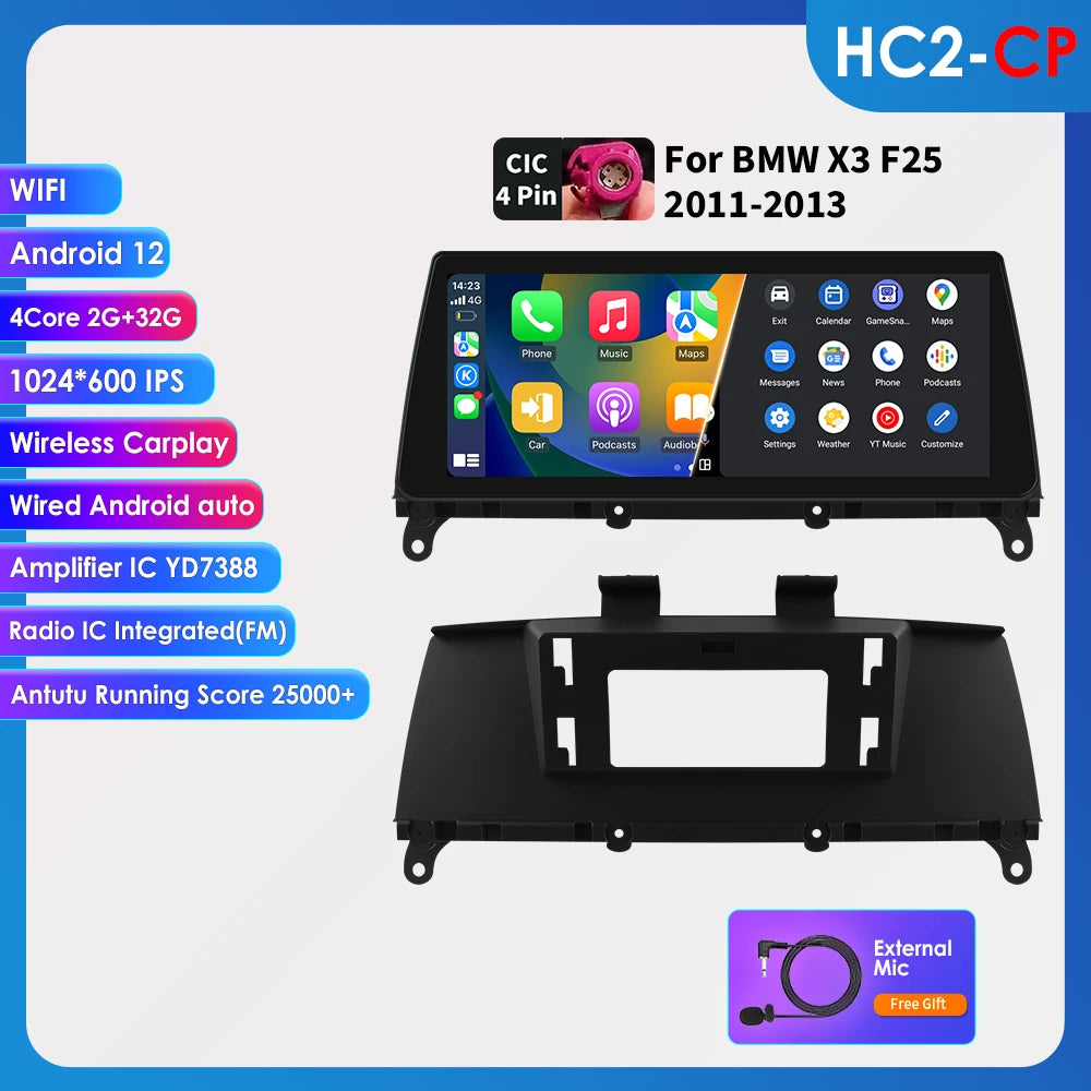 10,25" Android 13 Autoradio – Multimedia Systeem – GPS Navigatie – Touchscreen Stereo – CarPlay Android Auto – 2GB RAM 32GB Opslag – WiFi 4G Connectiviteit