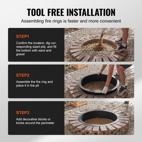 Fire Pit - Fire Bowl - Outdoor Fire Pit - Outdoor Fire Bowl - Fire Pit Bowl - Heavy Duty Carbon Steel for Outdoor Camping