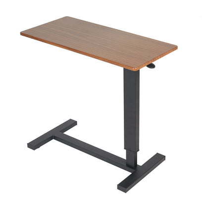 Laptoptafel - Bedtafel - Verstelbare bijzettafel - 360° rotatie - Banktafel - Houten laptoptafel - 80x40x89,5cm - Verstelbare hoogte van 66cm tot 99,5cm - Bruin