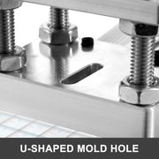 Vevor - Brandstempel - Hot Stamping Machine - Geschikt voor Hot Foil - Max 350 ℃ - 300W - 8x10cm platform - Instelbare temperatuur - Zilver - QUORE
